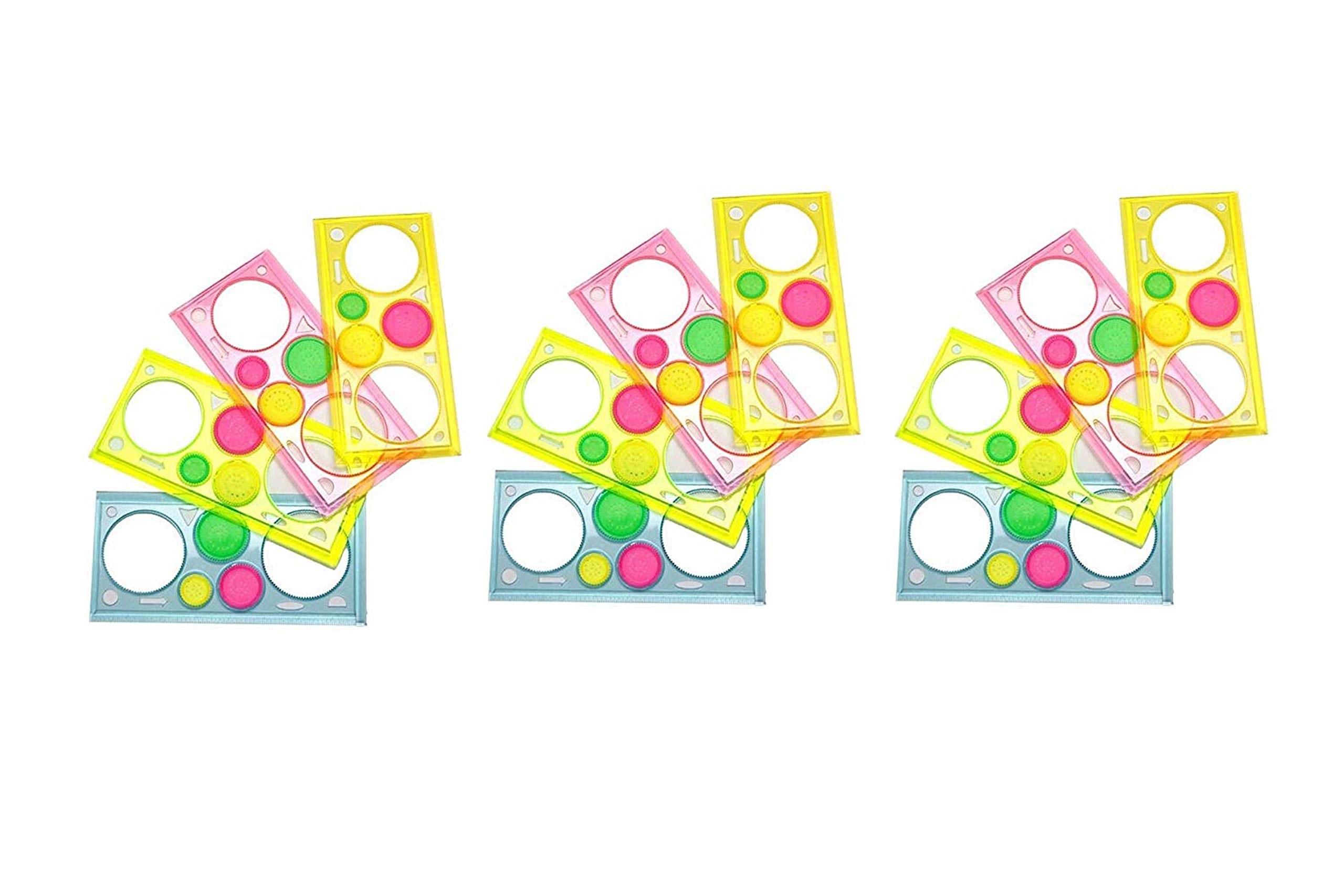 Arishto Spirograph Geometric Ruler Drafting Tools Stationery For Students Drawing Set Learning Art Sets Creative Gift For Children (Pack of 12)