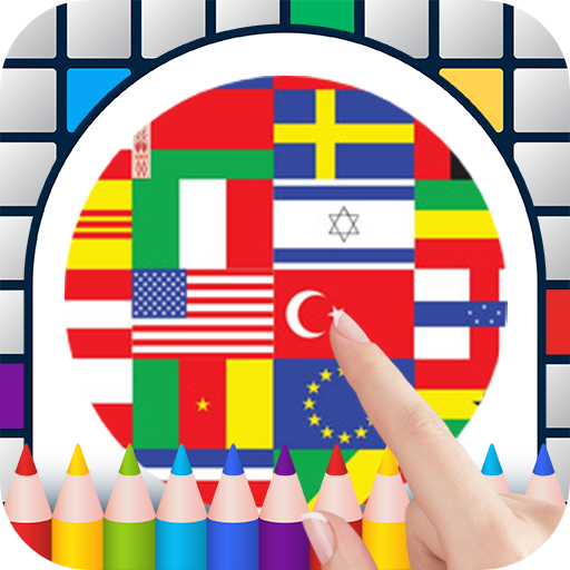 World Flags Color by Number Free Pixel Art Game Coloring Book Pages