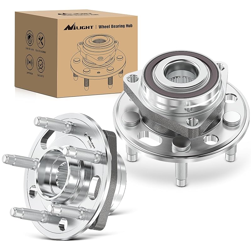 Cubo de roda com rolamento Nilight 513288 para Buick, Cadillac, Chevrolet, GMC e Saab – Par