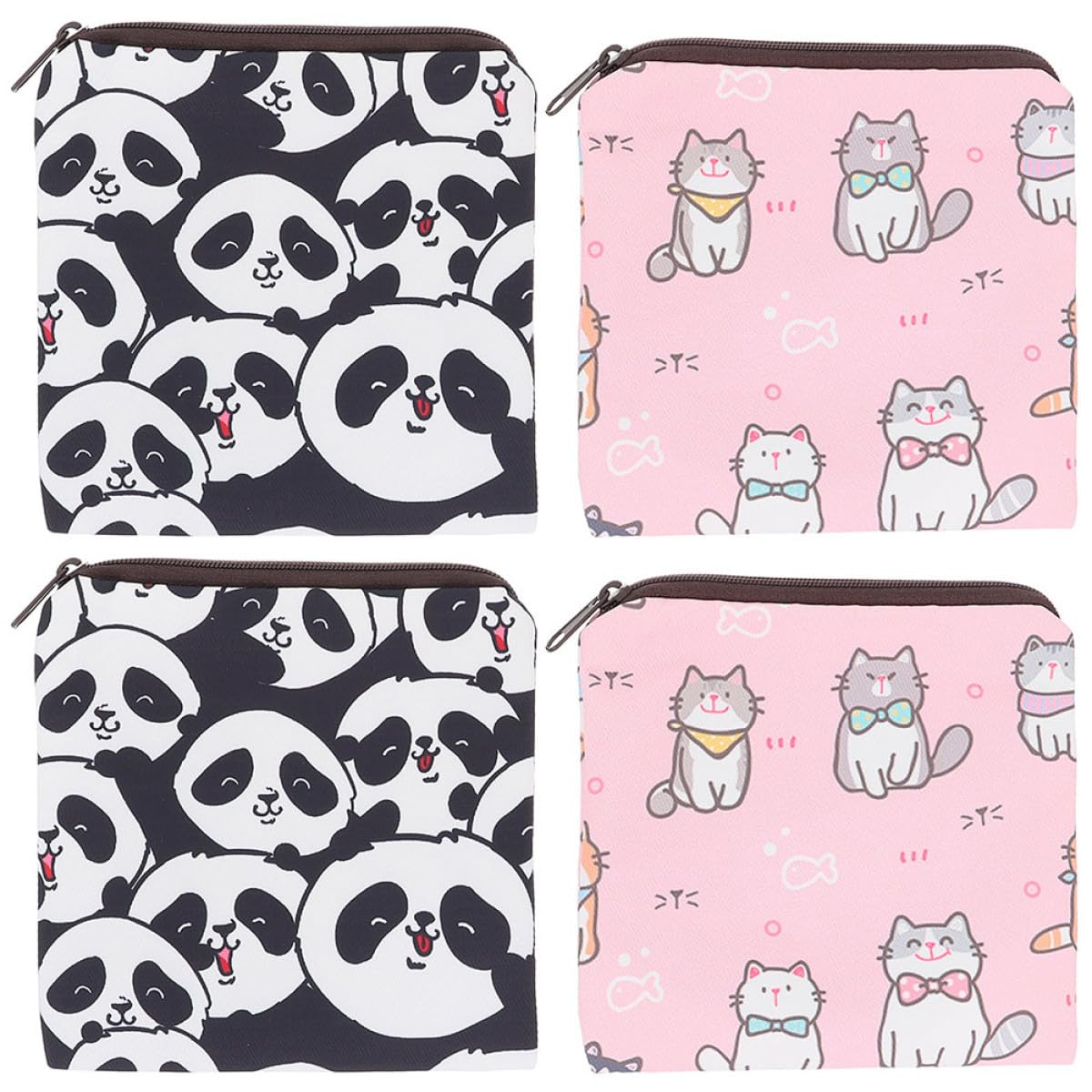 Bolsa para compresas sanitarias Angoily de poliéster con diseño adorable (Pack de 4) 8