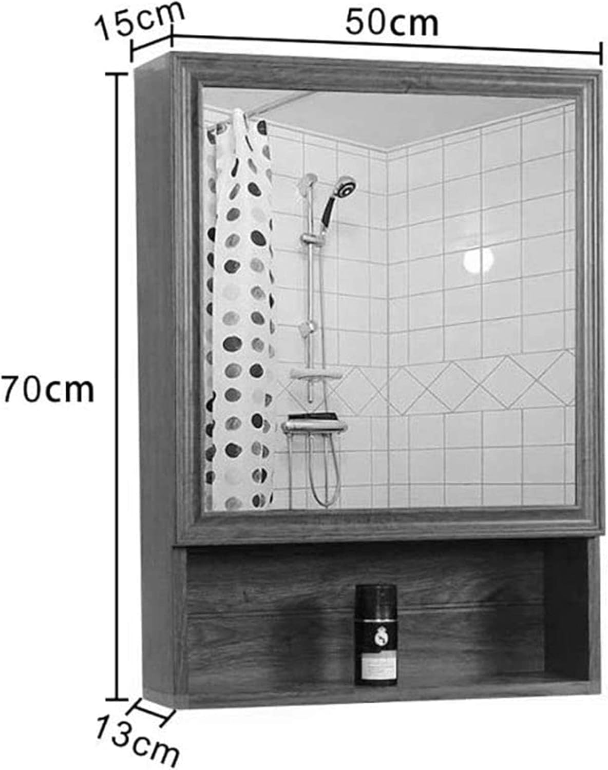 Mirrors for Bathroom 19.6"X27.5"X5.9" Waterproof Aluminum Bathroom Mirror Cabinet WallMounted Storage Cabinet with Mirror (White)