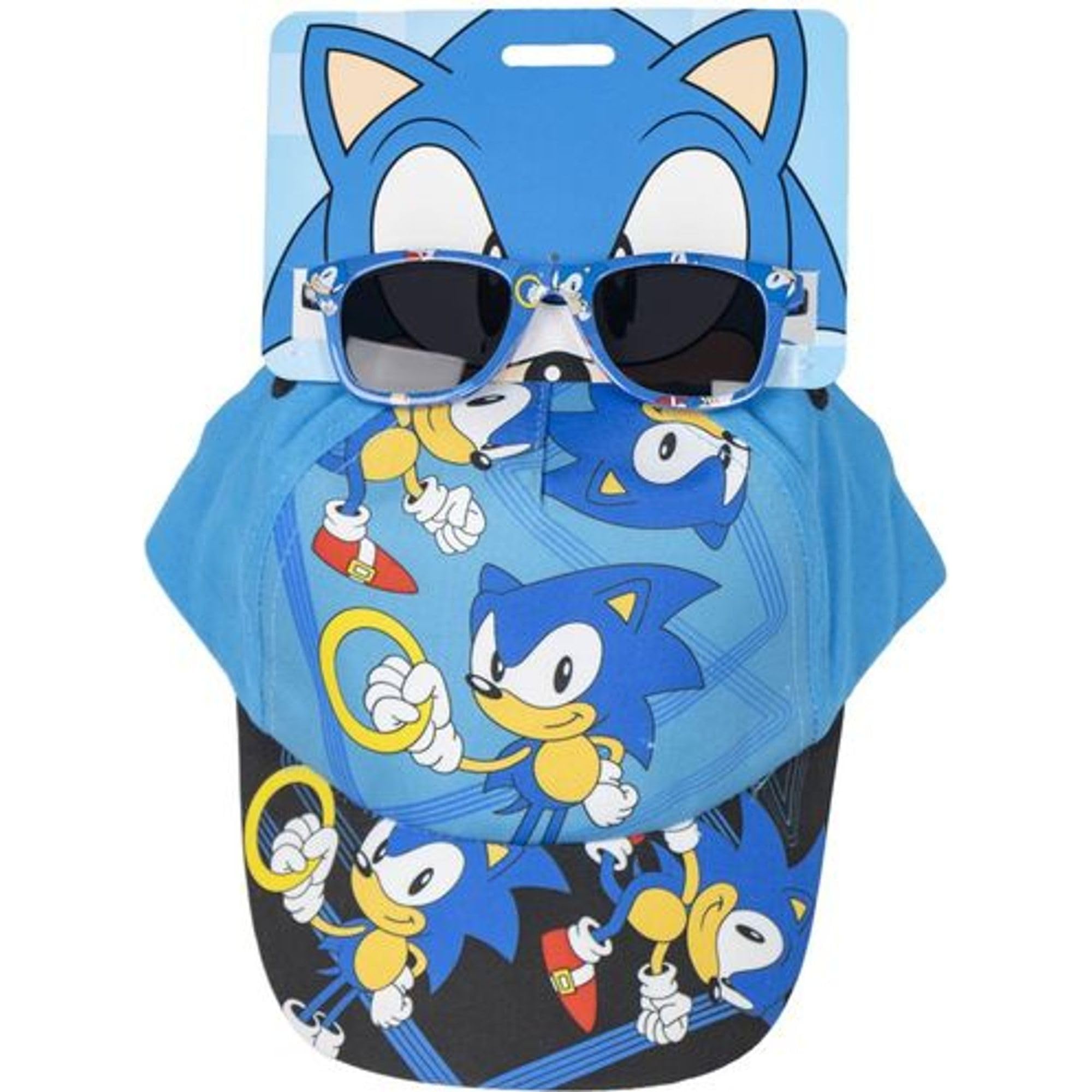 Cappellino e Occhiali Sonic Unisex per Bambini, Design Originale, Regolabili e Leggeri, Ideali per L'Estate e Come Protezione Solare