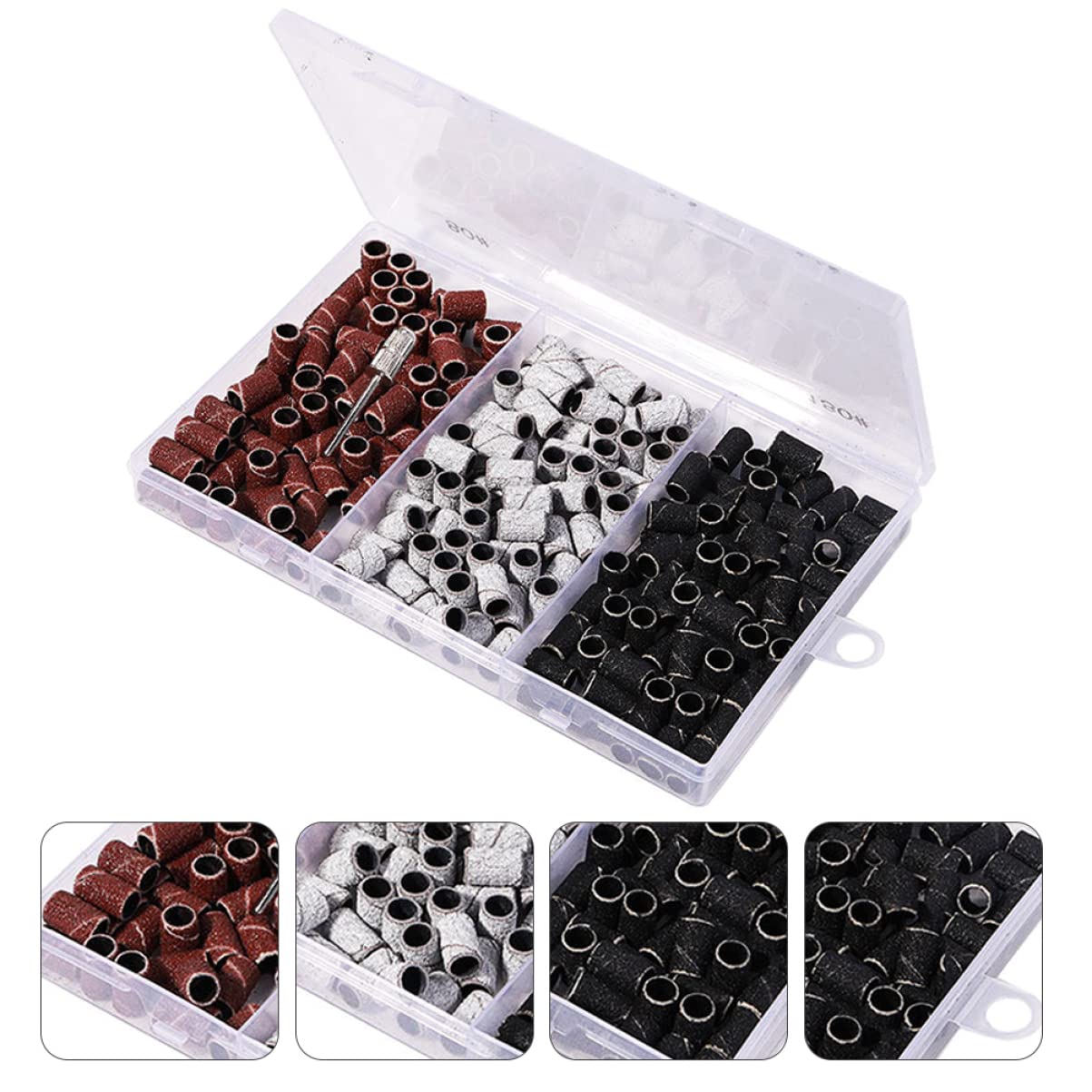 FRCOLOR Strumento Di Manicure Per Unghie Testine Abrasive Colorate Per Levigatura e Lucidatura Per Saloni e Uso Personale Di Accessori Per Manicure e Pedicure