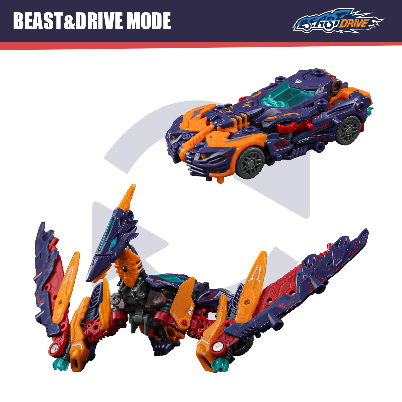 52TOYS BEASTDRIVE BD-10 DRIVE PTERANO, Assemble Robot, Converting in Pterosaur and Racing Car, Action Figure, Collectible Gift - Image 2
