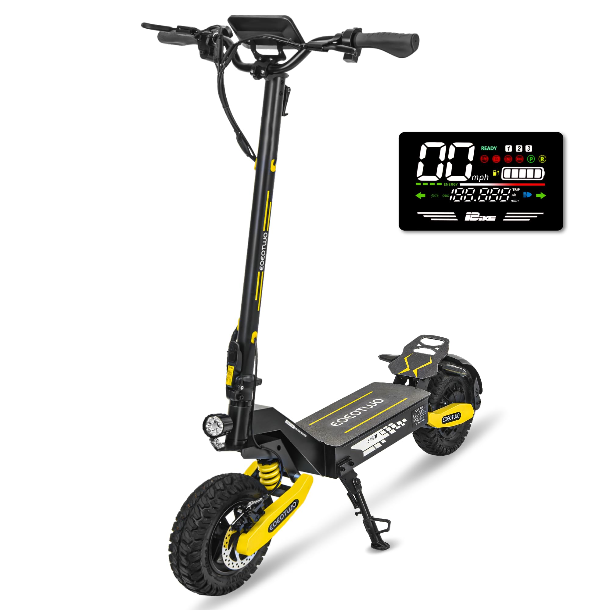 Electric Scooter for Adults, 1200W/2400W, Max.Speed 31MPH/40MPH Fast Electric Scooter, 25/45Miles Long Range Commuting E-Scooter with 11" Off Road Tires, Full Suspension