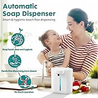 Vista 3 de Automatic Soap Dispenser, 17oz/500ML Large Capacity Touchless Foaming Hand Soap Dispenser with 4 Foam Adjustments, Rechargeable for Kitchen