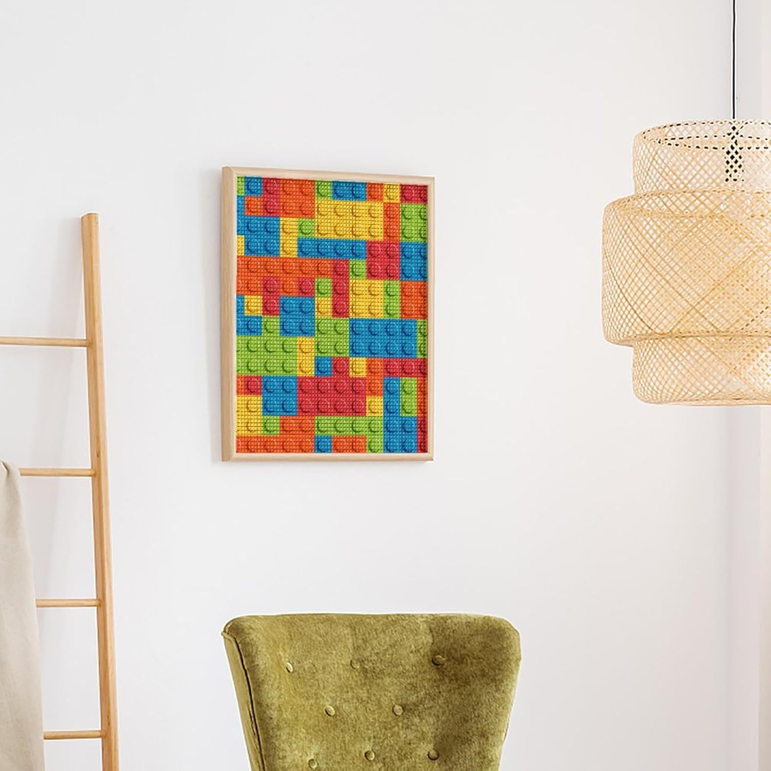 Bricks Pattern Diamond Art Painting Kits Full Square Drill DIY Picture Art Crafts for Home Wall Decor