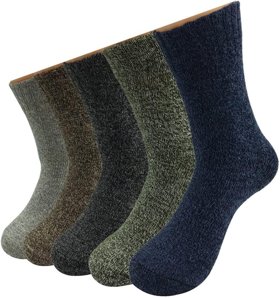 5 Pairs/LotSocks Men Winter Warm Cashmere Comfortable Long Crew Casual Bohemian Sock Male
