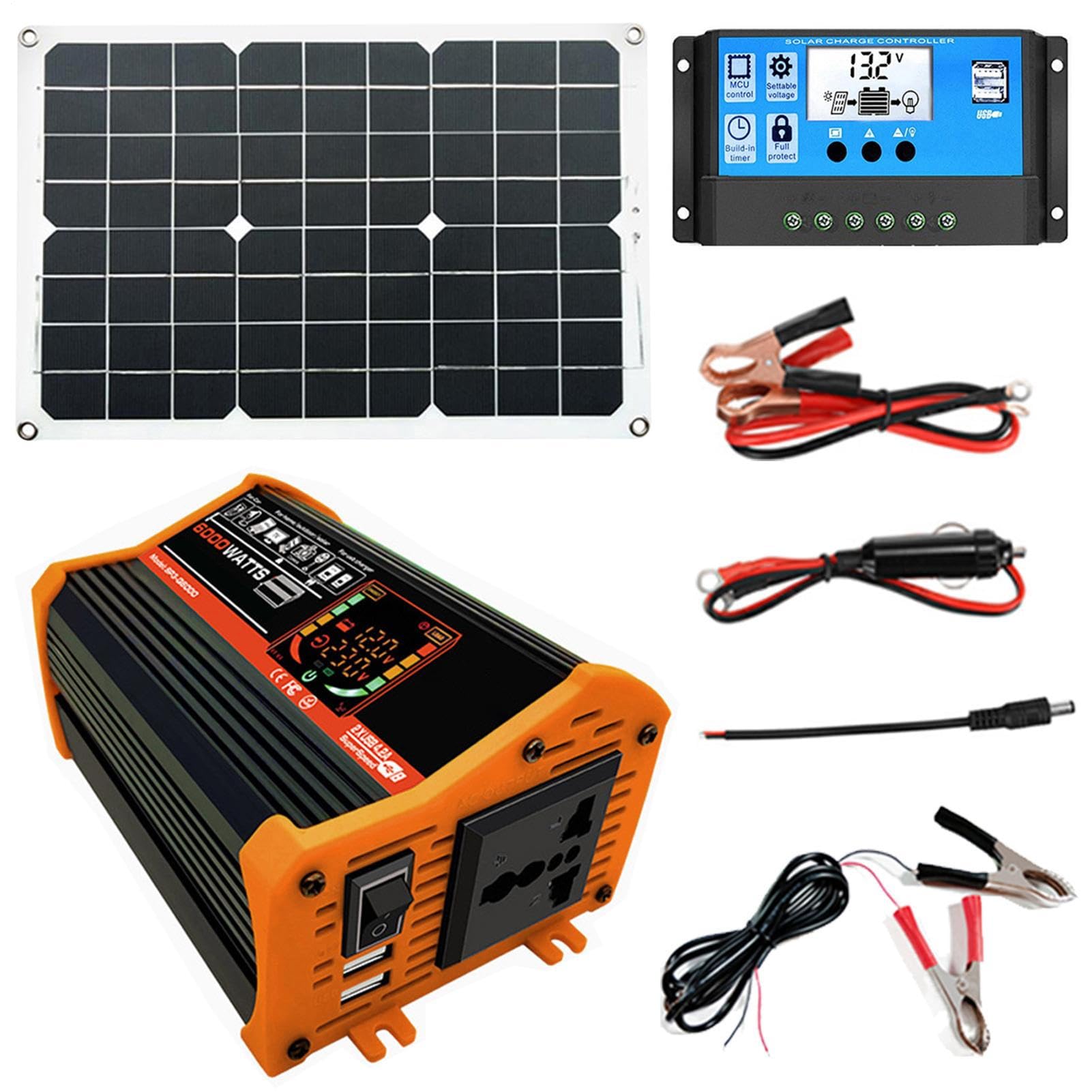 Kit generatore solare – di pannello monocristallino portatile inverter ad | alta efficienza | unità di accumulo di energia con modulo PV per roulotte, backup all'aperto