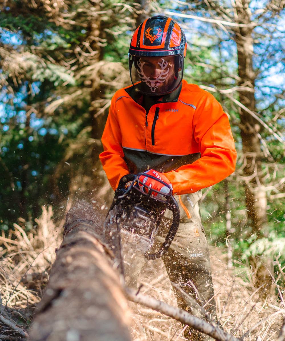 KOX Forstjacke Vento 3.0 Grün/Orange | KWF-Standard | Atmungsaktiv