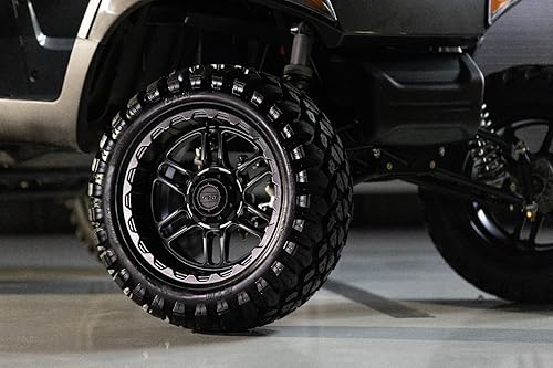 Miniatura 4 de GTW Titan - Rueda de aluminio para carrito de golf de 14 pulgadas, 14 x 7 pulgadas, pernos 4-4, desplazamiento 34 (negro matemecanizado)