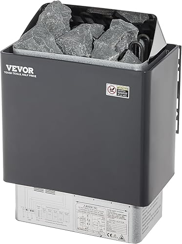 Miniatura 11 de VEVOR Calentador de sauna, estufa eléctrica de sauna de 9KW 220V, calentador de sauna de baño de vapor con controlador digital externo, temporizador