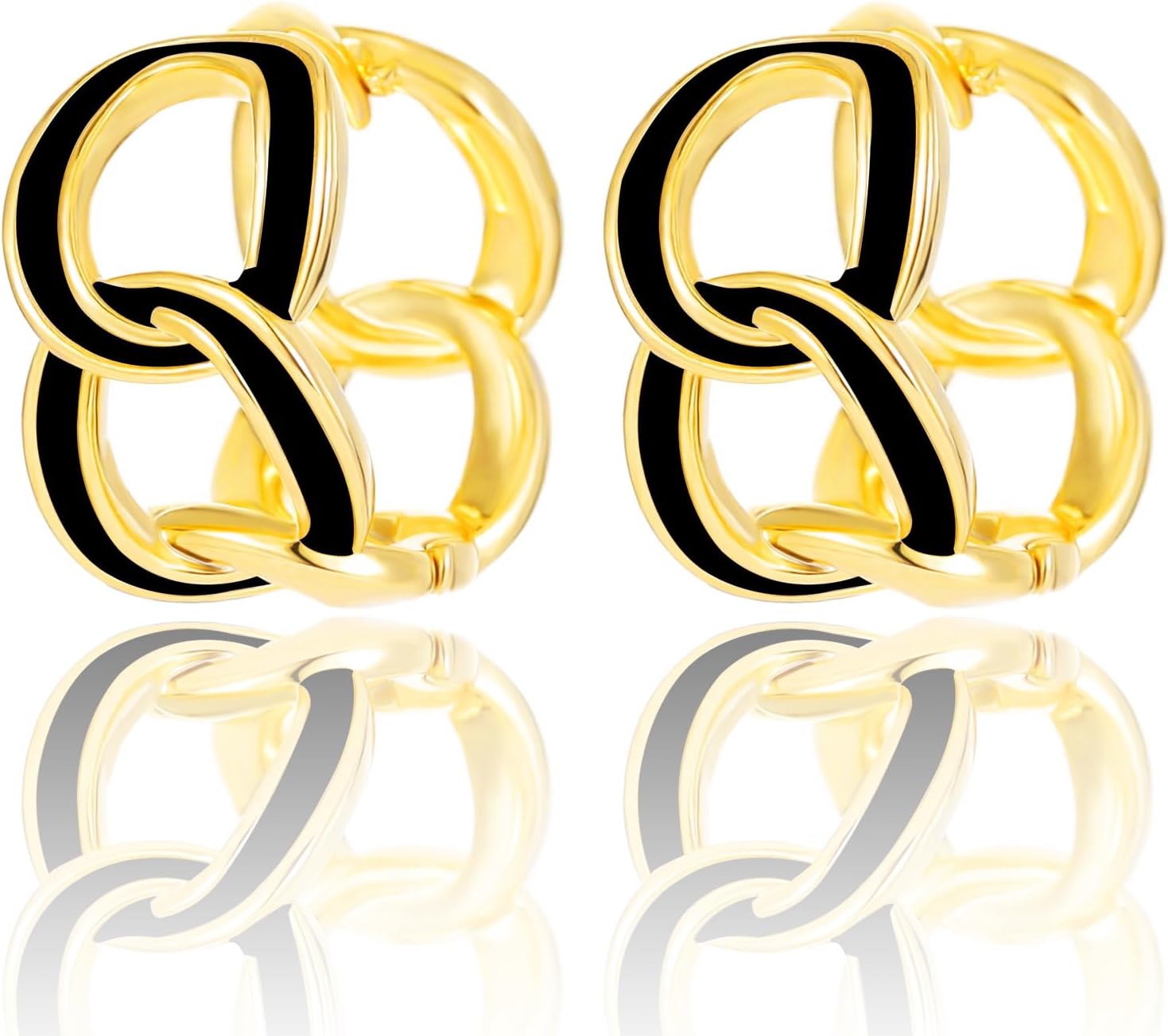 14k Gold Plated Plastic Hoop Earrings for Women Jewelry