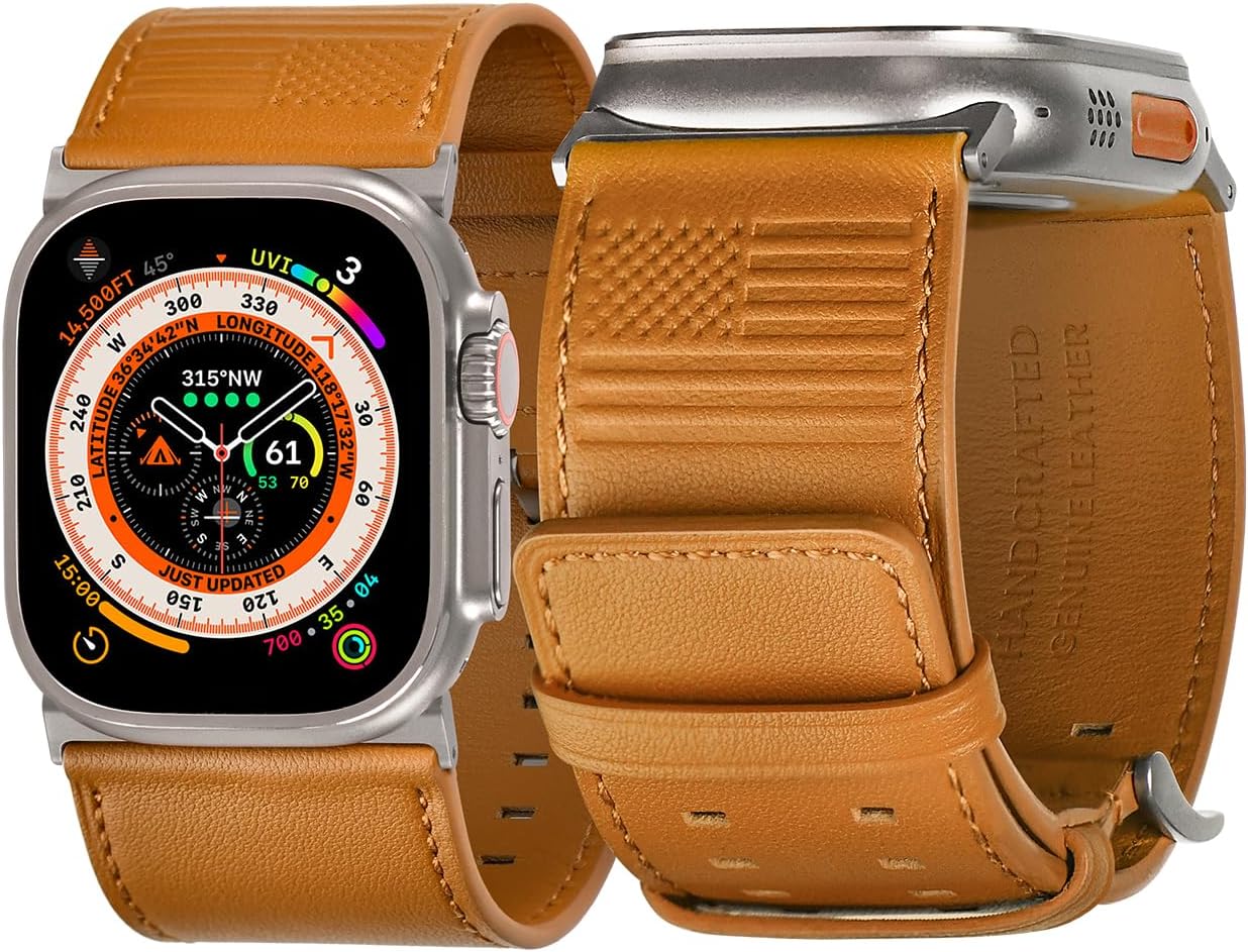 Tefeca Dual Series Band Compatible with Apple Watch Ultra 2/Ultra 49mm, Series 10 46mm, Series 9/8/7 45mm, SE2/SE/6/5/4 44mm