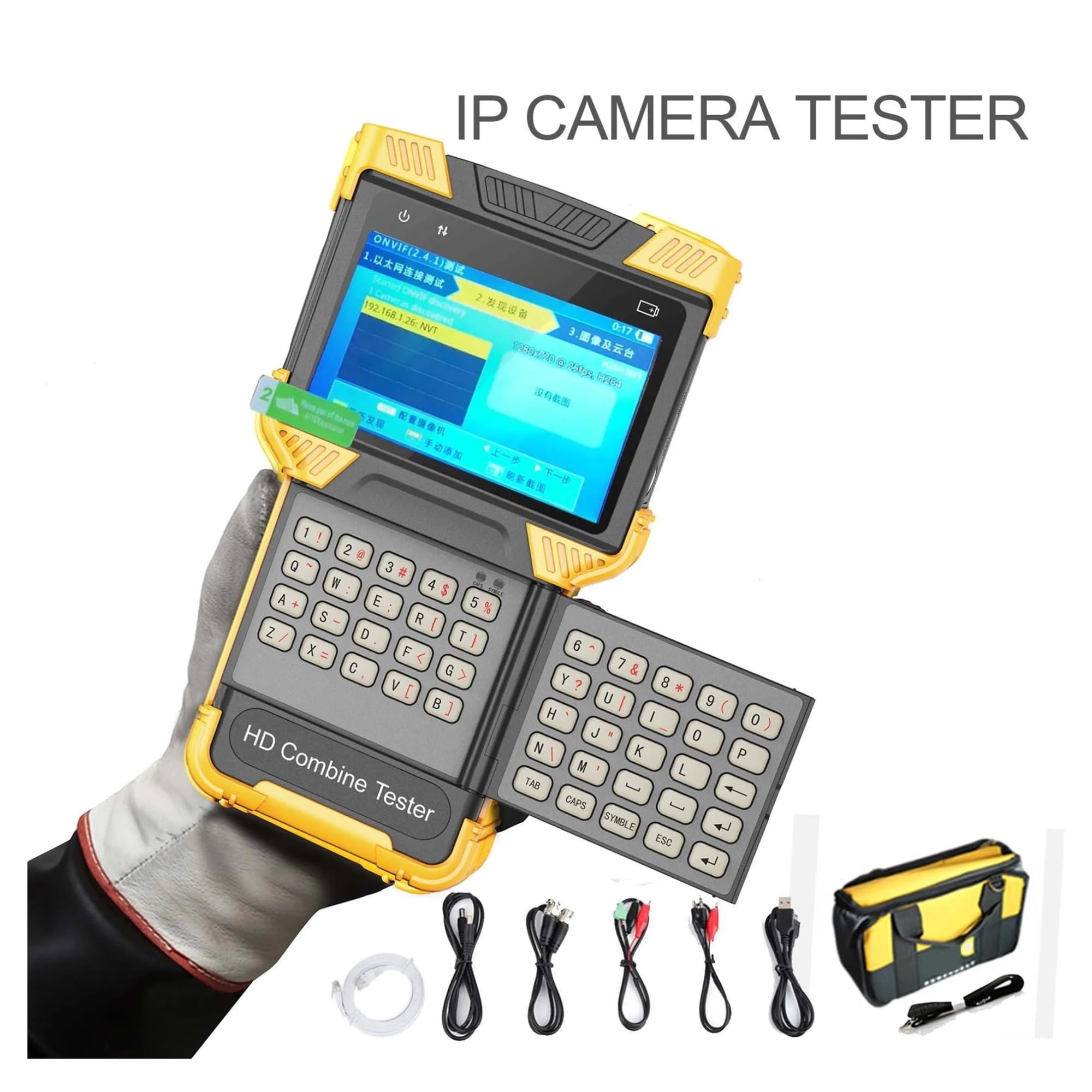 Monitor testowy CCTV, DT-T70 H.264/H.265/4K IP Analogowy Tester Kamery 4.0 Cal HD Łączy W Sobie Tester Tester Telewizji Przemysłowej Obsługa Monitora TDR Test Kabla RJ45(T70)