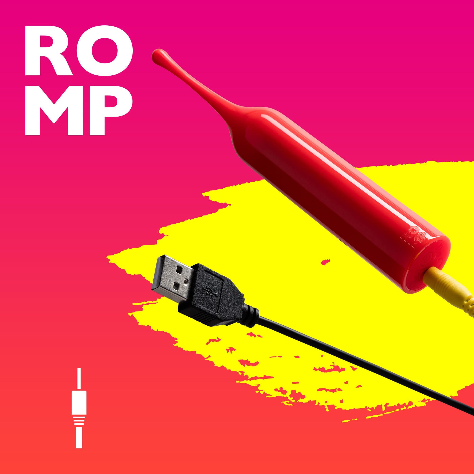 ROMP Pop Vibratore ad Alta Frequenza | Stimolatore Clitorideo | Per Donne con 3 Modelli di Vibrazione | Giocattolo Sessuale Portatile per Adulti | Ricaricabile e Impermeabile | Rosso
