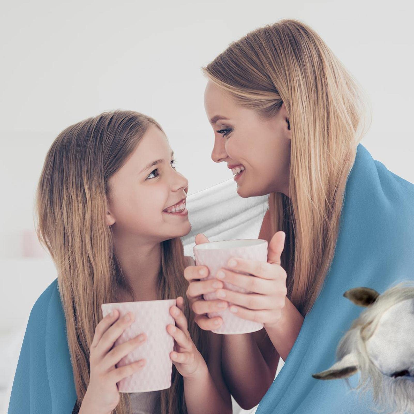 Koc polarowy narzuta, super miękki luksusowy koc pościelowy koń morze fajny