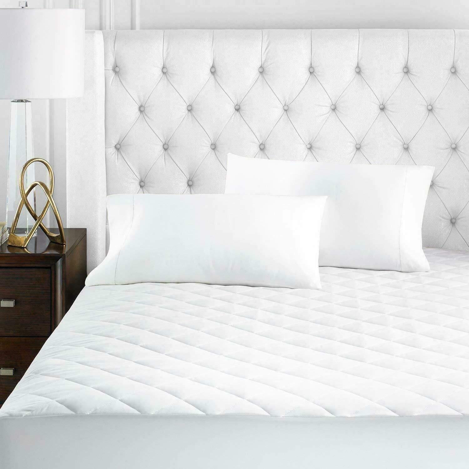 EHD 100% Cotton Extra Deep Quilted Mattress Protectors Luxurious Super Soft 40cms Deep Protectors (4FT Double Size)