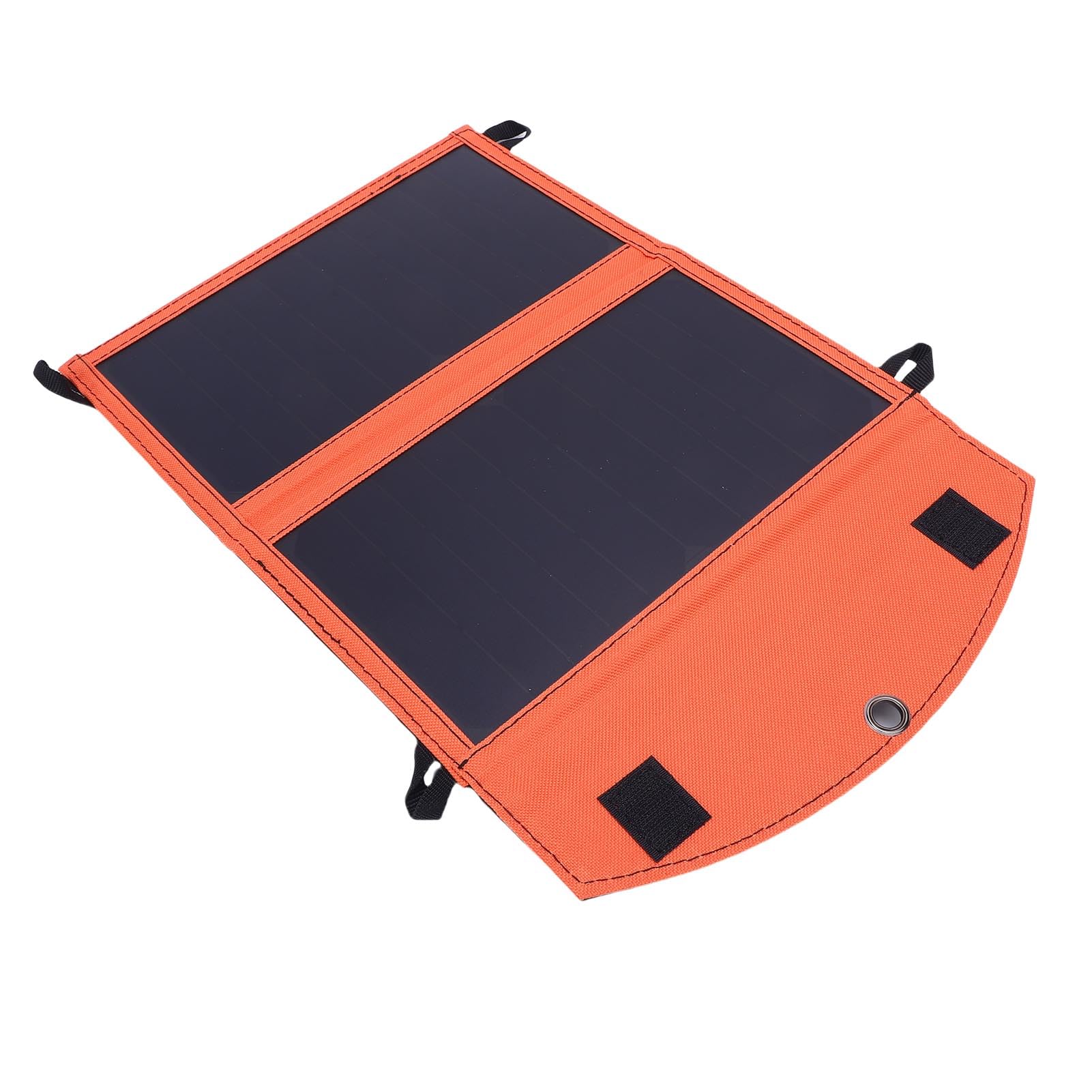 Cargador plegable de panel solar eficiente de 14 W, plegable, USB A, USB C, para actividades al aire libre, silicona monocristalina