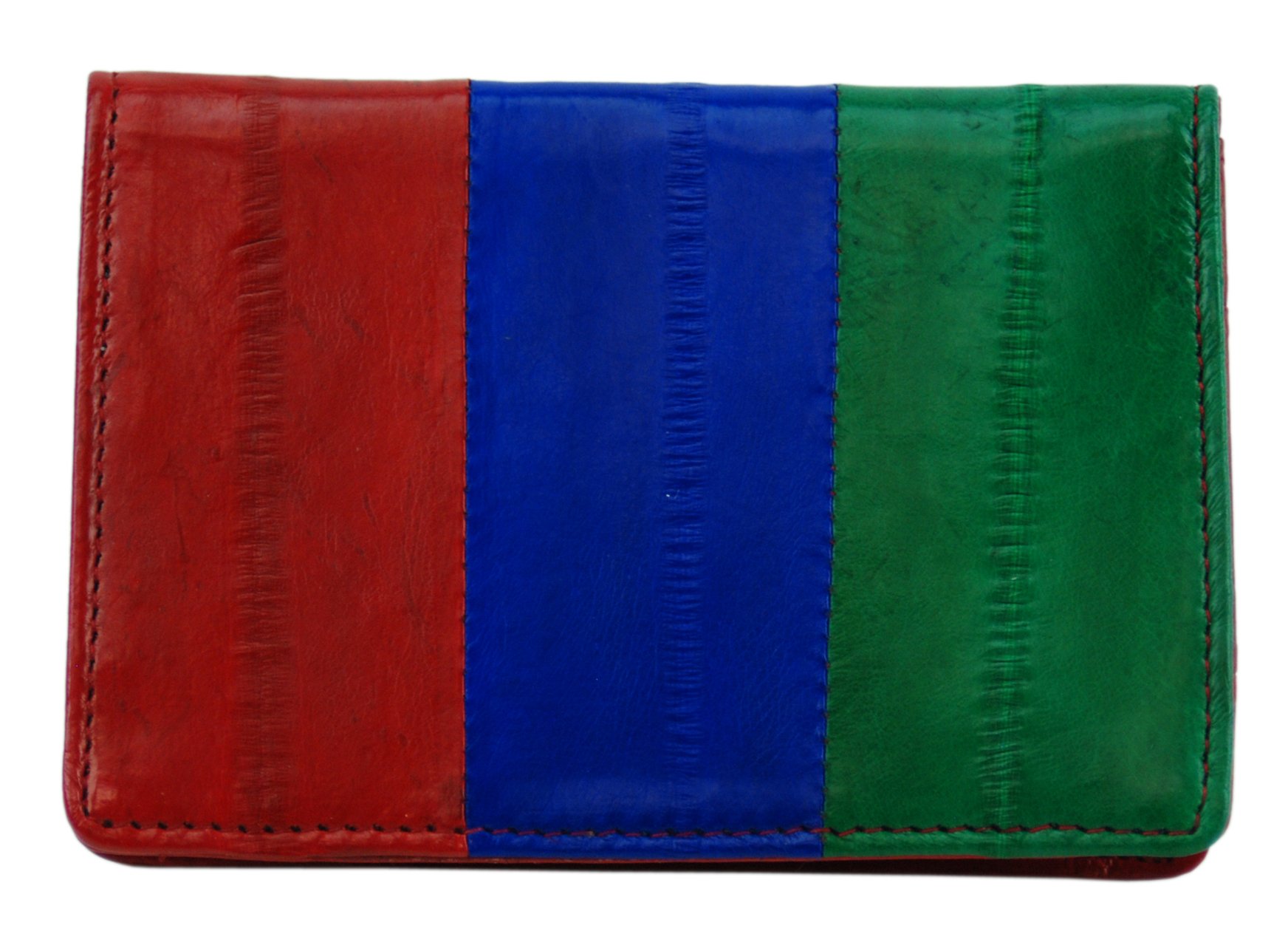 Estuche para tarjetas de crédito/visita de piel de anguila, Tricolor, Regular