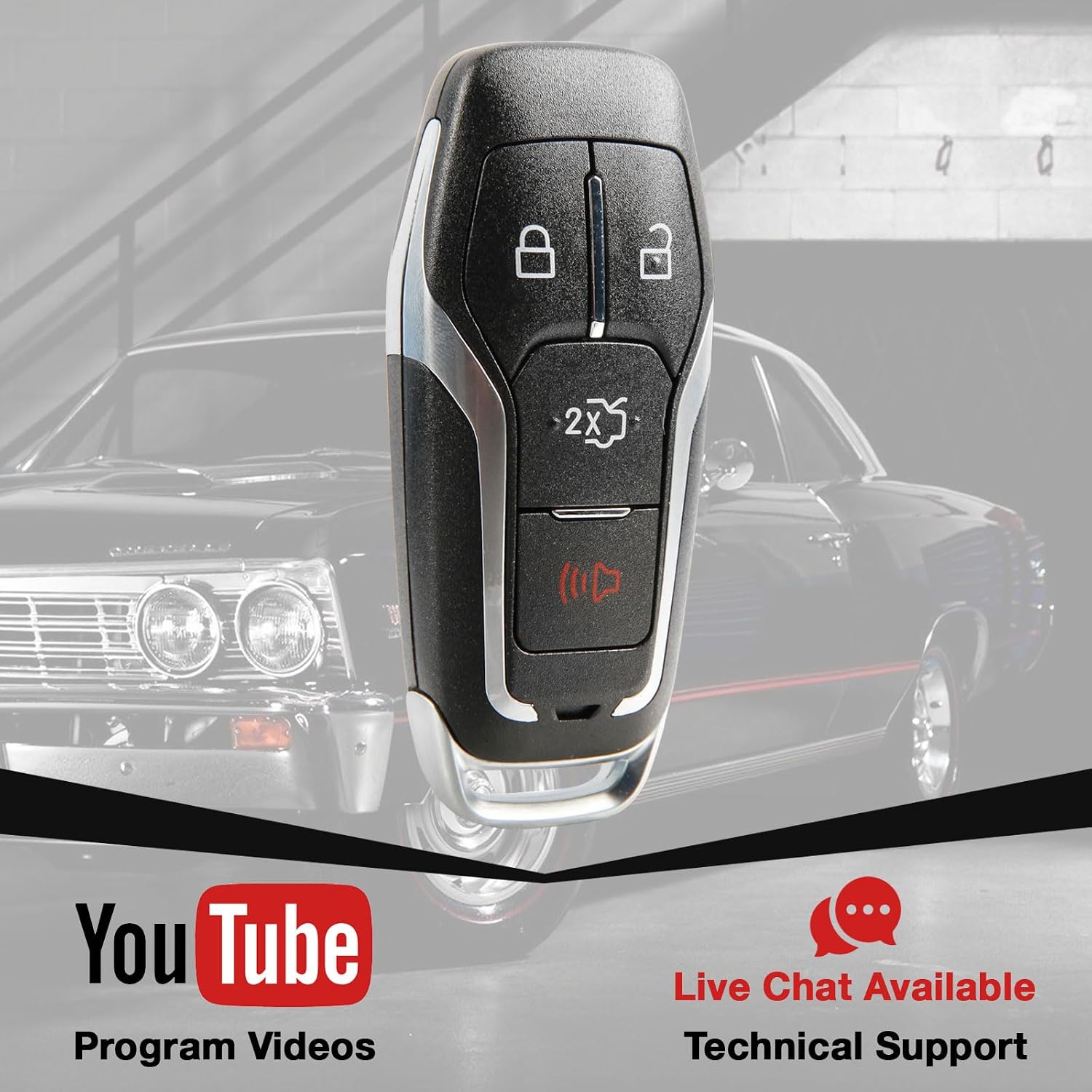 USARemote Key Fob Replacement for 2015 2016 2017 Ford Fusion Edge Explorer Mustang 4-Button Keyless Entry Remote Smart Key Prox M3N-A2C31243800 5926060 164-R8109 164-R8120 image 3