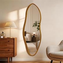 Irregular Full Length Mirror,Large Asymmetrical Wall Mounted Mirror