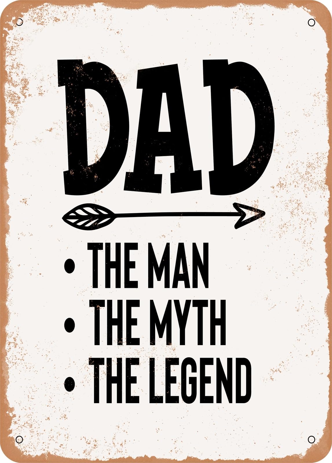 Metal Sign - Dad Mean - Vintage Rusty Look home decor