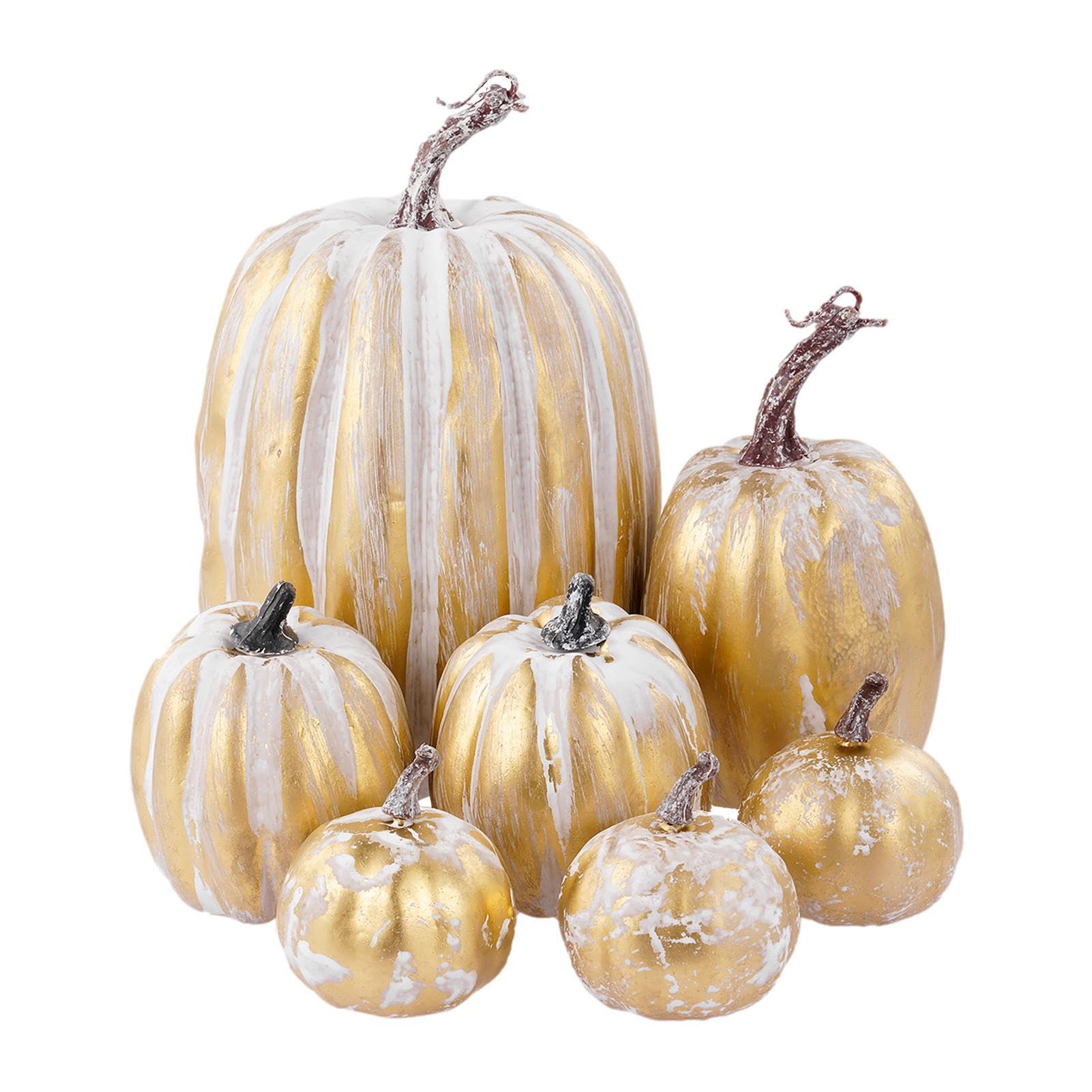 Decoraciones de de otoño con calabazas falsas realistas de espuma para hogar exclusivo