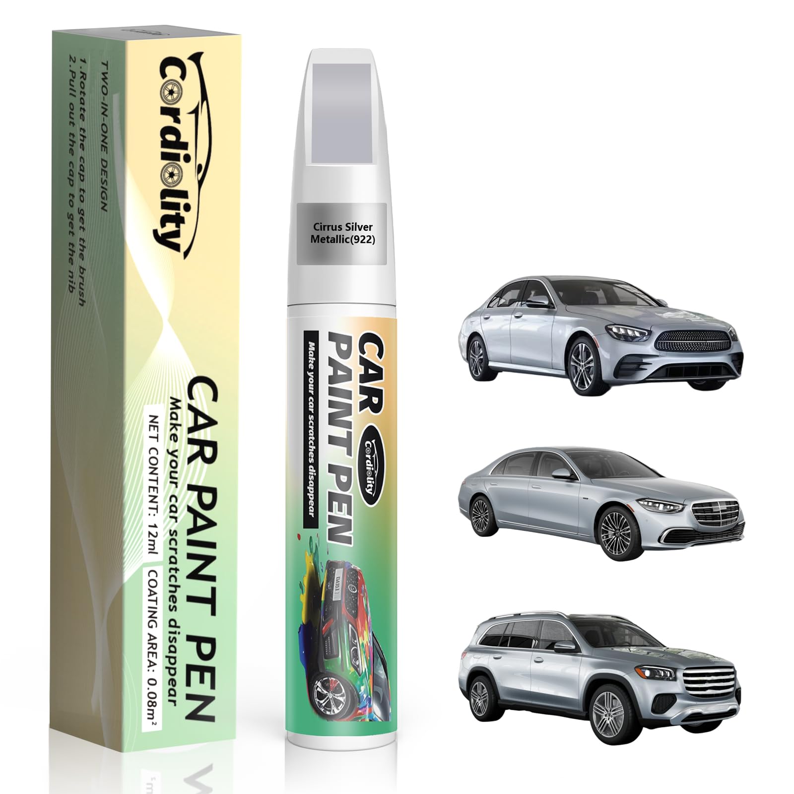 Amazon.com: 922 Cirrus Silver Metallic Touch Up Paint for Mercedes