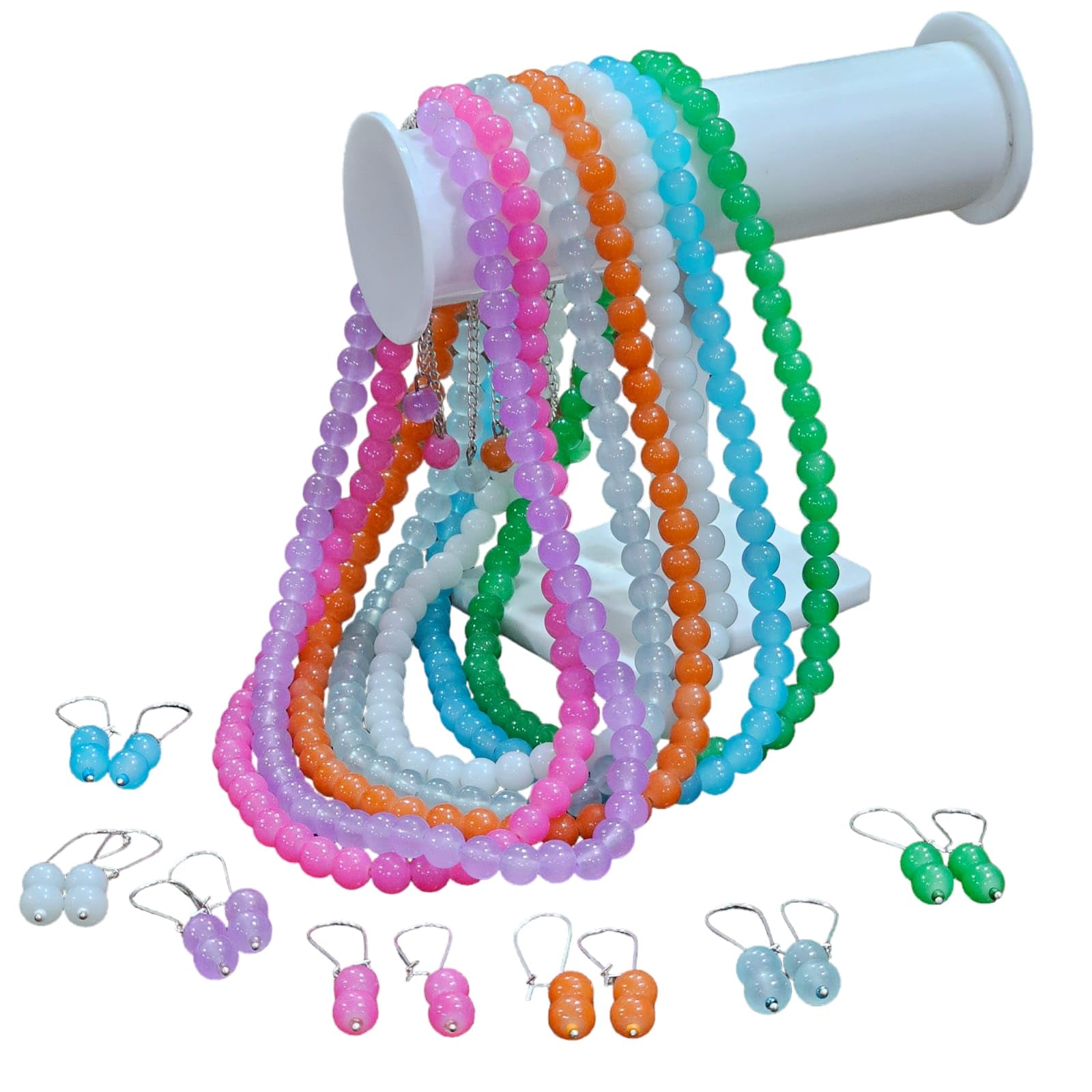 LACUM® Ethnic Handmade Pastel Colors Glass Beads Necklace Set for Women and Girls (Combo of 7 Sets) (B07RDKWJPF) Amazon Price History, Amazon Price Tracker