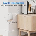 Cat 6 Flat Ethernet Cable 100 FT, UTP 10Gbps High-Speed Cat6 Ethernet Cable, Pure Copper Cat 6 Cable, Long Ethernet Cable for Home or Office Network Wiring, White