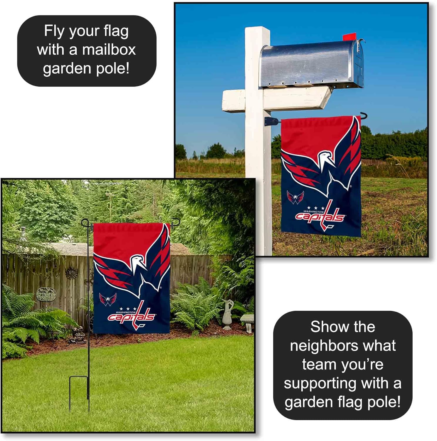 Capitals Double Sided Garden Banner Flag - Image 4