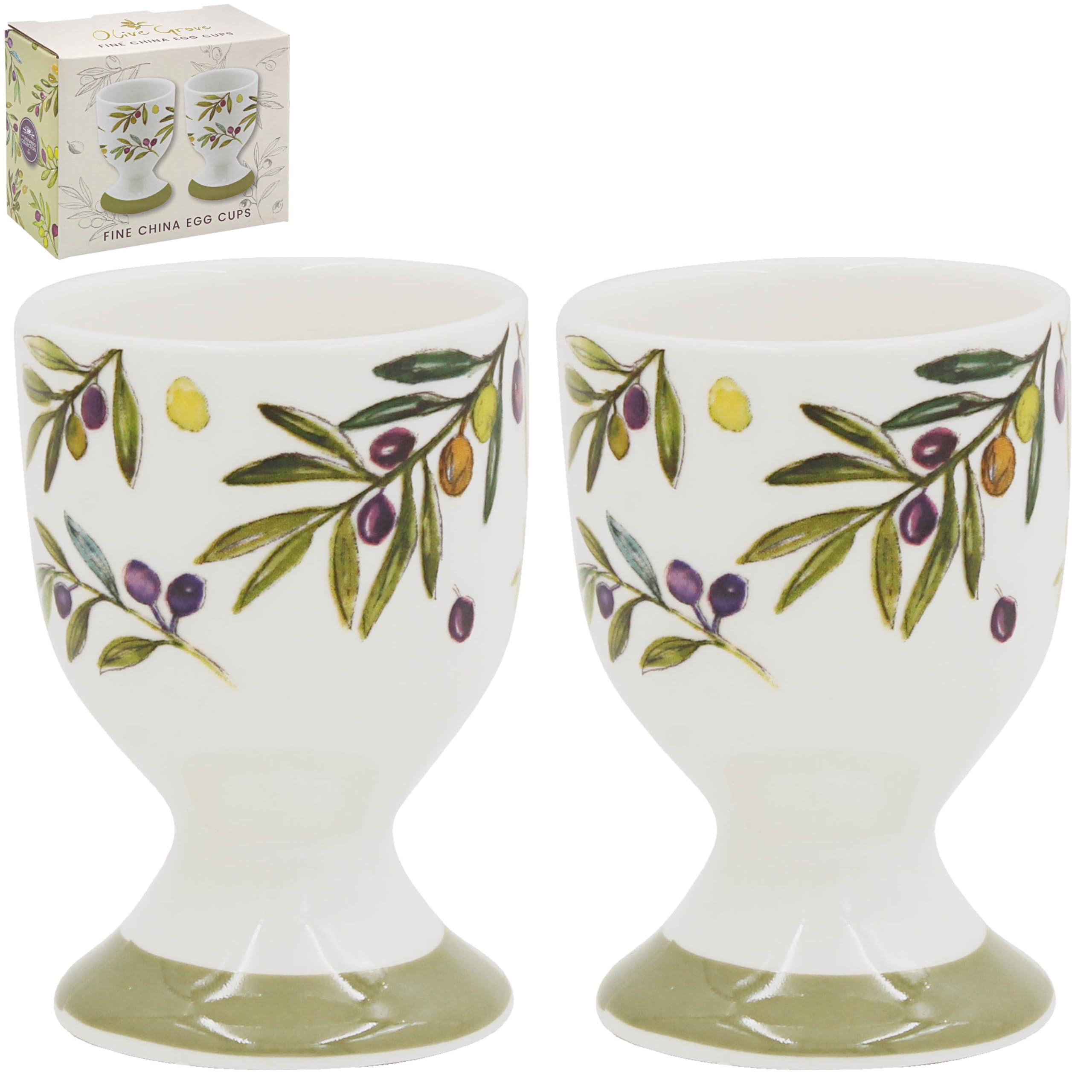 The Leonardo Collection Fine China Olive Grove Egg Cups Set of 2