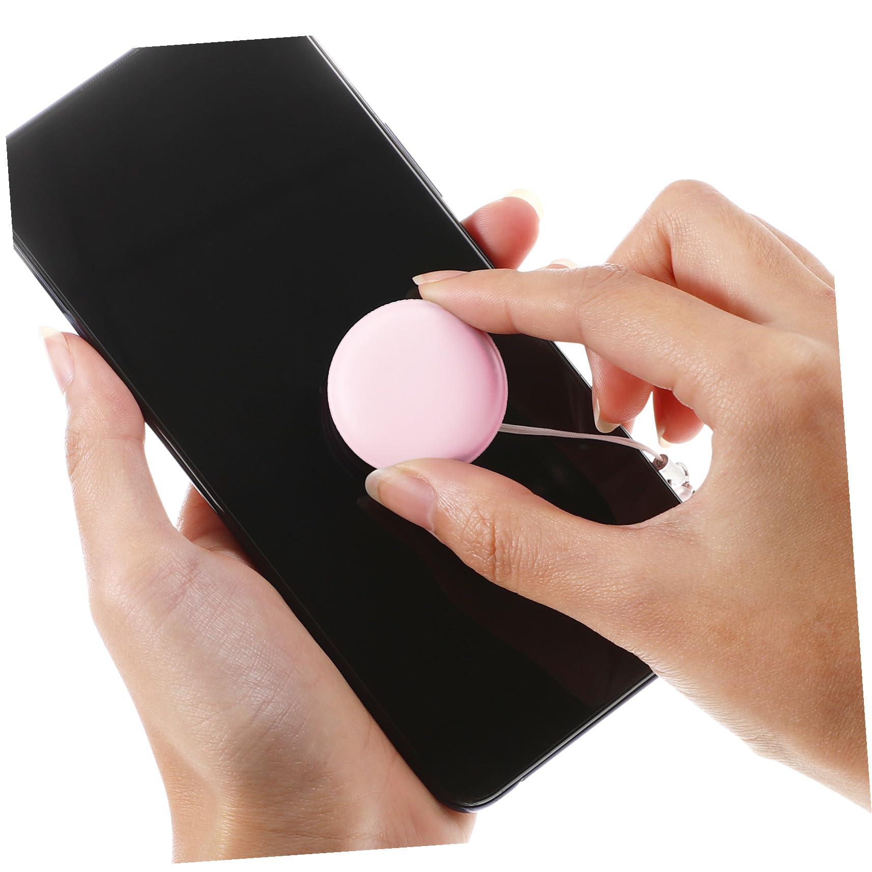 Pantalla de Teléfono Móvil Limpiador de Pantalla Doble Cara Macaron, Tela de Limpieza de Silicona y PP, 4 Unidades con Cordón