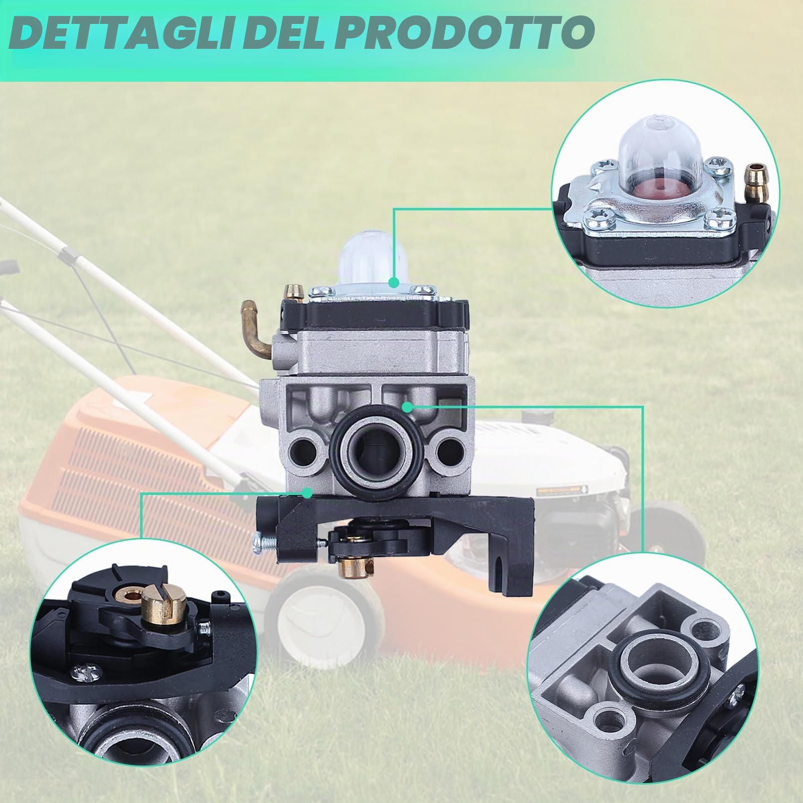 Carburatore Kit di Ricambi per Honda Motore GX35 GX25 FG110 HHT25 HHT35, ADEFOL Carburatore + Filtro Aria + Candela + Guarnizione + Filtro Carburante + Tubo Benzina Accessori 9 in 1