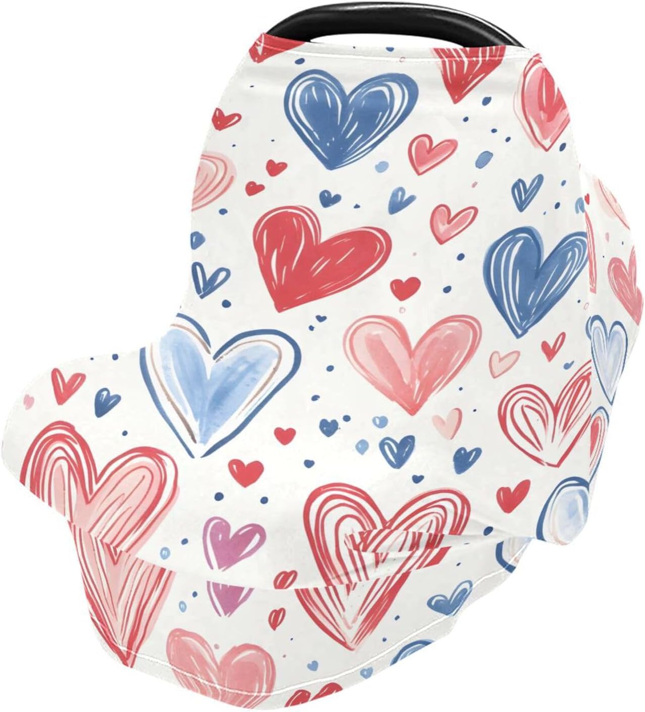 Lyeorm Valentine's Day Hearts Car Seat Covers for Babies Breathable Nursing Breastfeeding Cover Multi-Use Infant Carseat Canopy and Stroller Cover for Boys Girls 3 71UOoOHWInL. AC SL1500