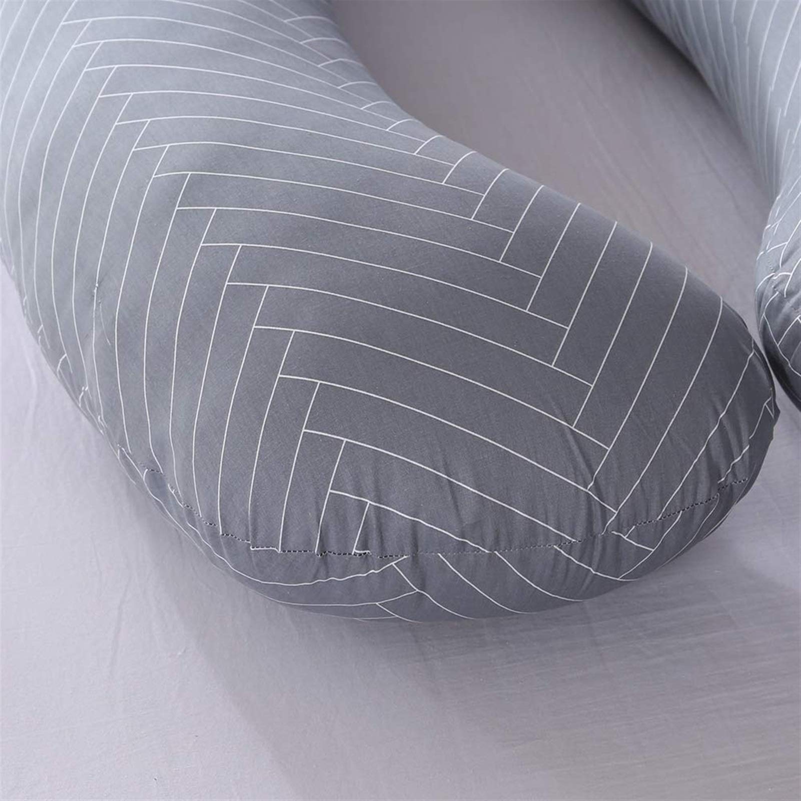 HMTE Accogliente U Cuscino per Il Corpo Sostegno per la Schiena Allattamento maternità Gravidanza Fibromialgia Cuscino per maternità Cuscino in Memory Foam maternità per Tutto Il Corpo 70x130 cm