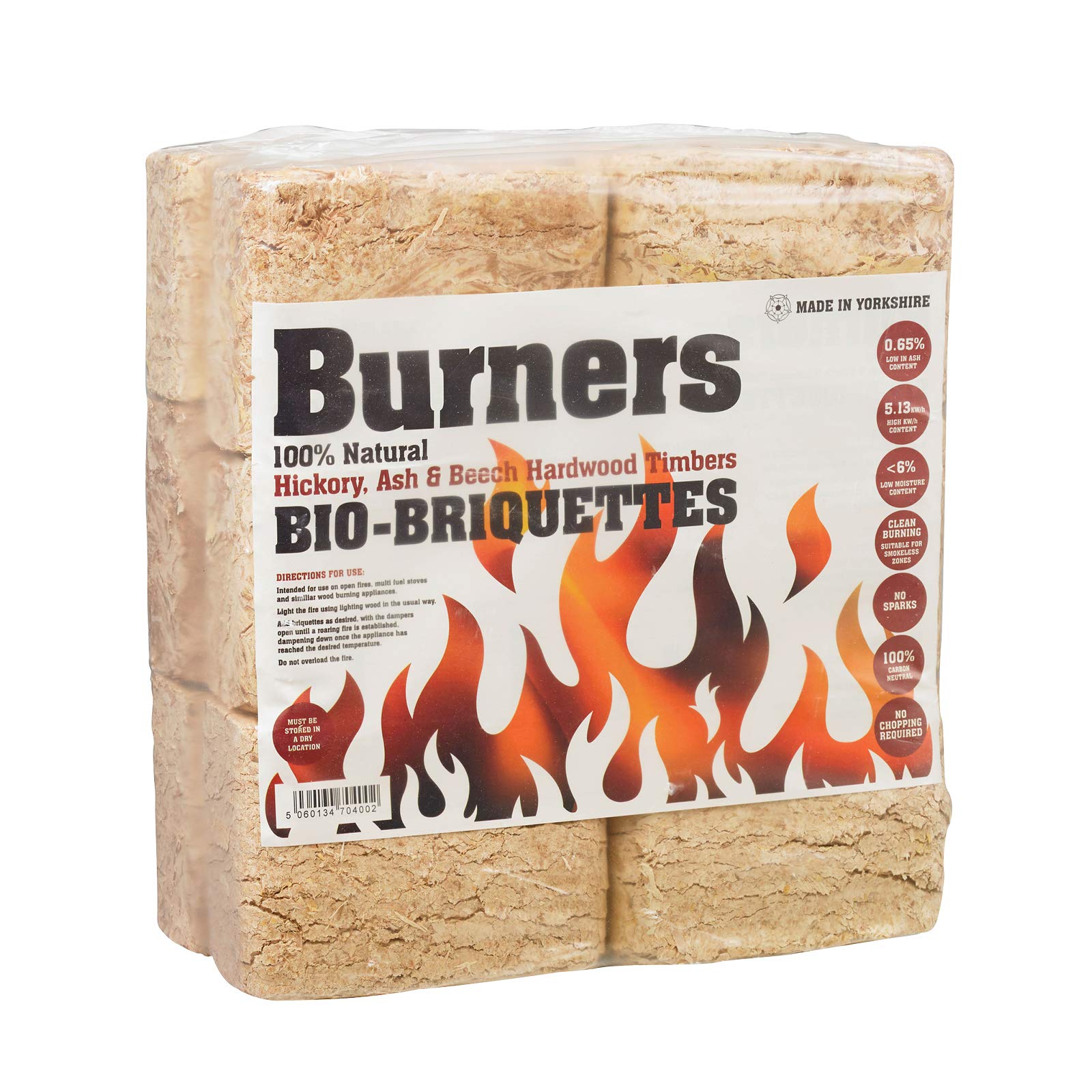 Pdl – Pegdev Ruf Hardwood Briquettes - Premium 100% Natural Bio-Fuel For Stoves And Chimneas. Wood, Heat Logs, Firewood.(4 Packs Of 12)
