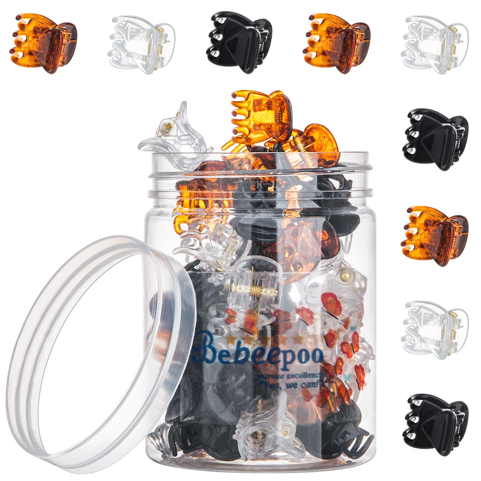 Mini Hair Claw Clips - Stylish gril/women/baby Hair Claw Clips | Stays In Place Without Pulling or Snagging,Strong Grip, | Durable Plastic, Sturdy -