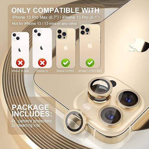 Miniatura 464 de Choiche Protector de lente de cámara compatible con iPhone 14 Pro/iPhone 14 Pro Max, protector de pantalla de vidrio templado 9H, accesorios