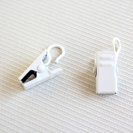 Amazon カーテンクリップ お好み生地を挟んでランナーに掛ければ あなただけの オリジナルカーテン コノビークリップ フックタイプ 12個入 ホワイト カーテンフック リング オンライン通販