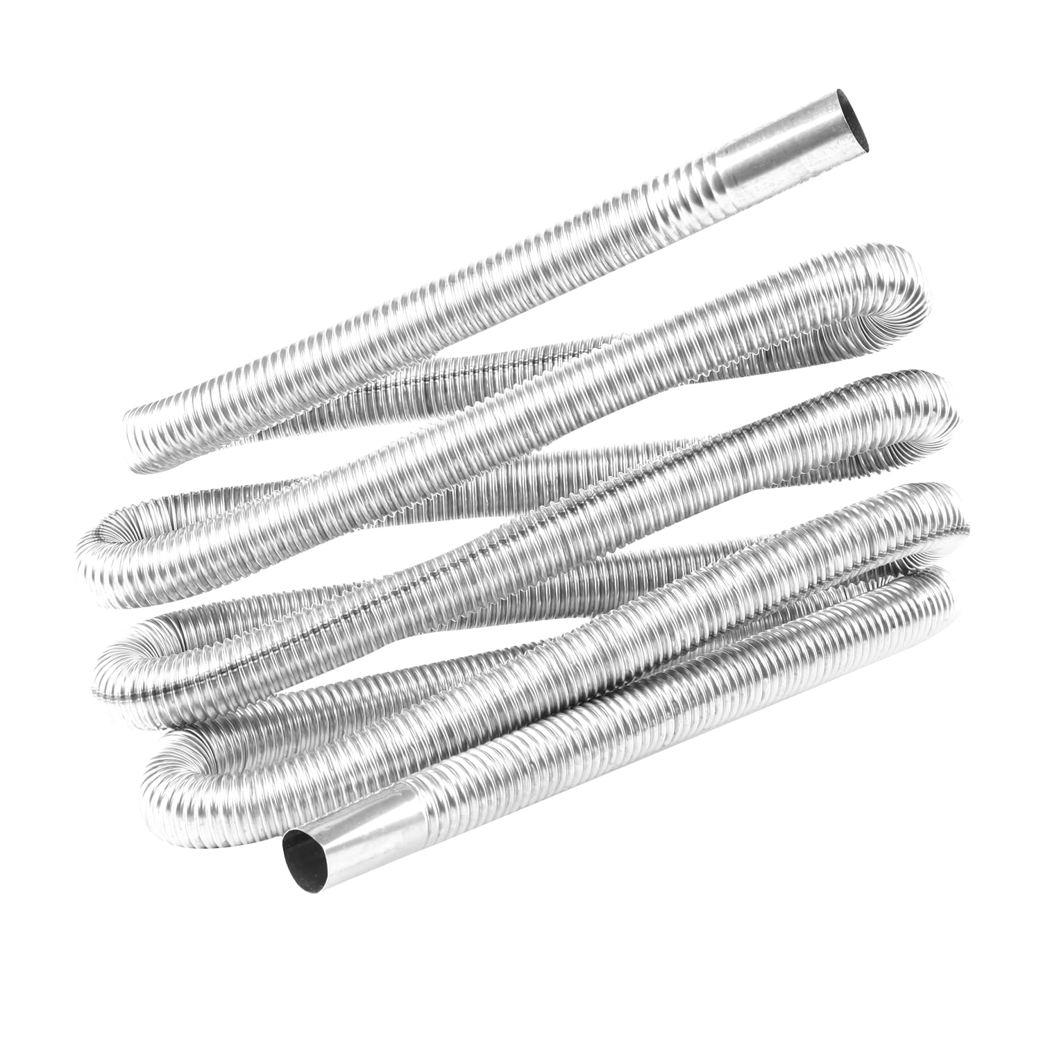 KAABEE Diesel Heater Exhaust Pipe Flexible Exhaust Tubing Generator Flex Extension Pipe Stainless Steel 1"/2.5cm Inner Diameter (118INCH 300CM)