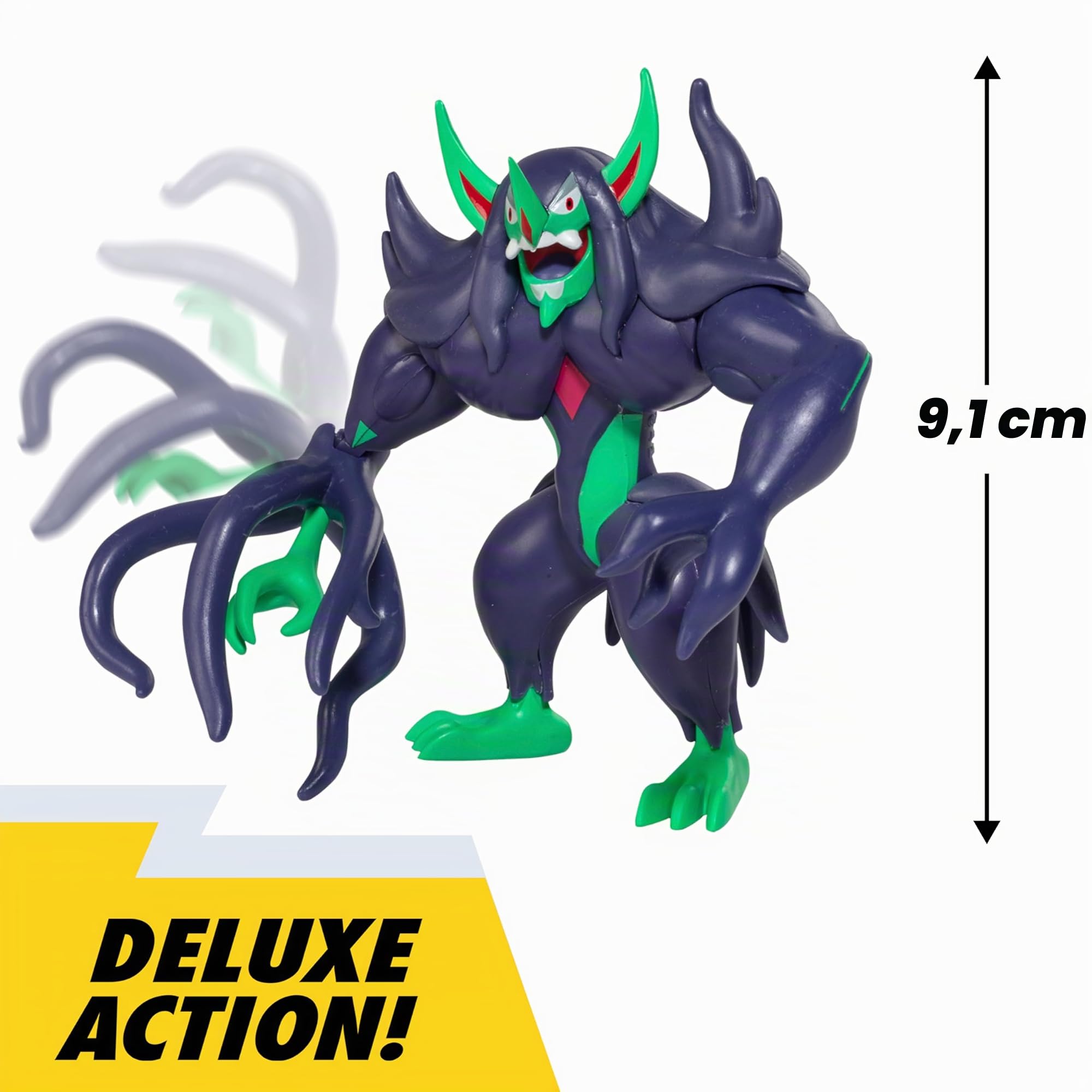 Pokemon Juego de figuras Battle Ready con Grimmsnarl de acción de lujo de 4.5 pulgadas, 6 piezas, figuras escarlata y violeta de 2 pulgadas, con licencia oficial, regalo para niños, niñas, mayores de