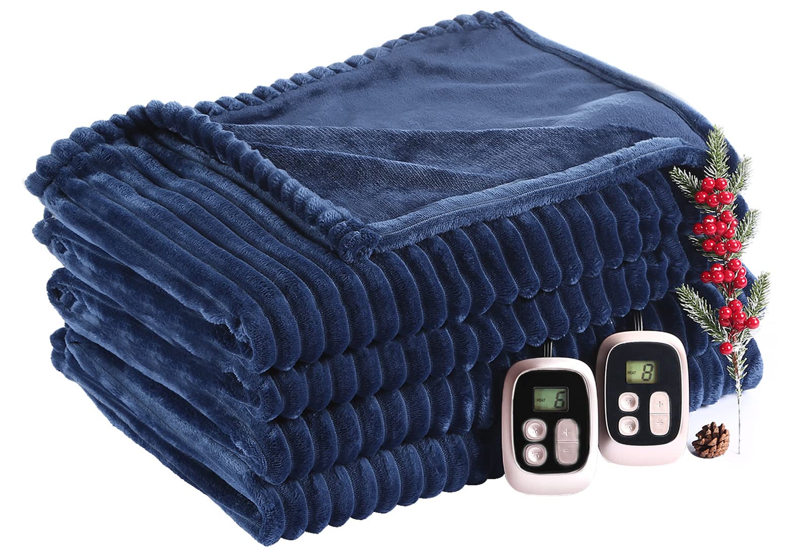 Amazon.com: Heated Blanket Electric Blanket 90 x 84 Inches - Heating Blanket  Flannel with 1-10 Optional Heating Levels u0026 1-12 Hours Auto Off, Ultra Soft  and Washable Blanket with Fast Heating, Dark