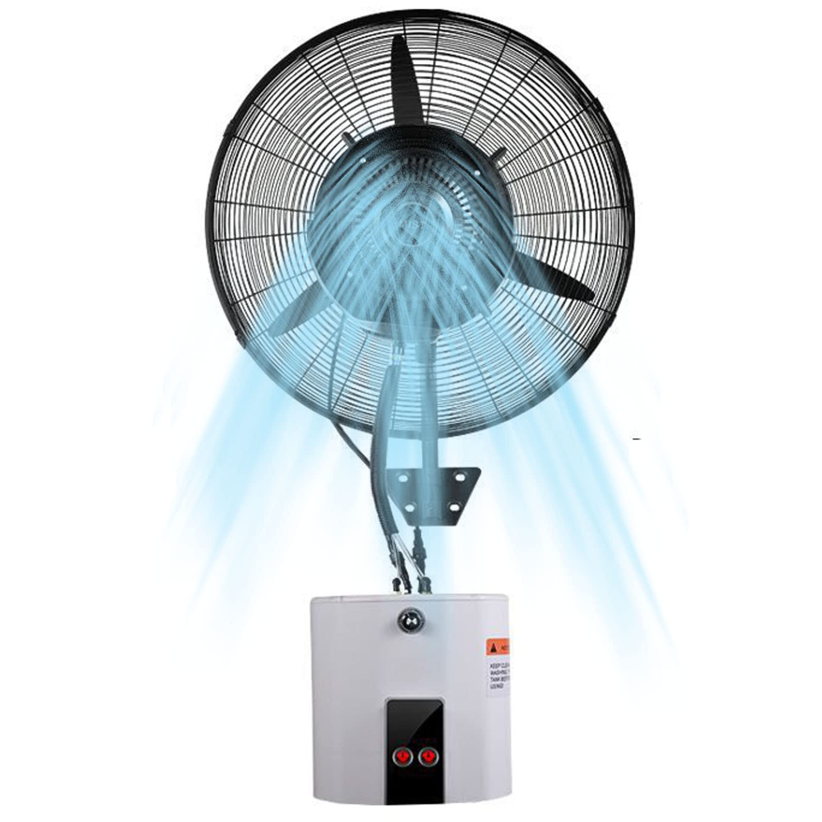 JKJZSALJ 3-Speed Misting Fan,Electric Cooling For Outdoor Patio,Garden,Backyard,Heavy Duty Wall Mounted With Oscillation,71Cm/28In,71cm/28in