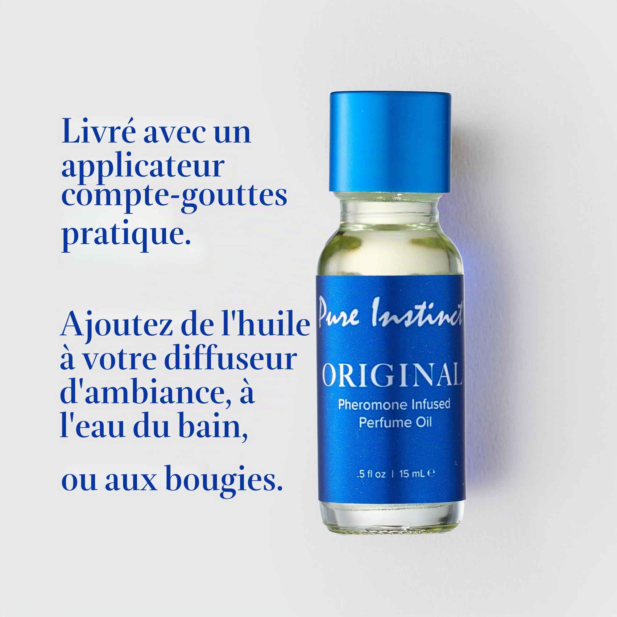 Pure Instinct (3-Pack) - Le parfum original aux huiles essentielles infusées de phéromones Cologne - Unisexe attire les hommes et les femmes - TSA Ready