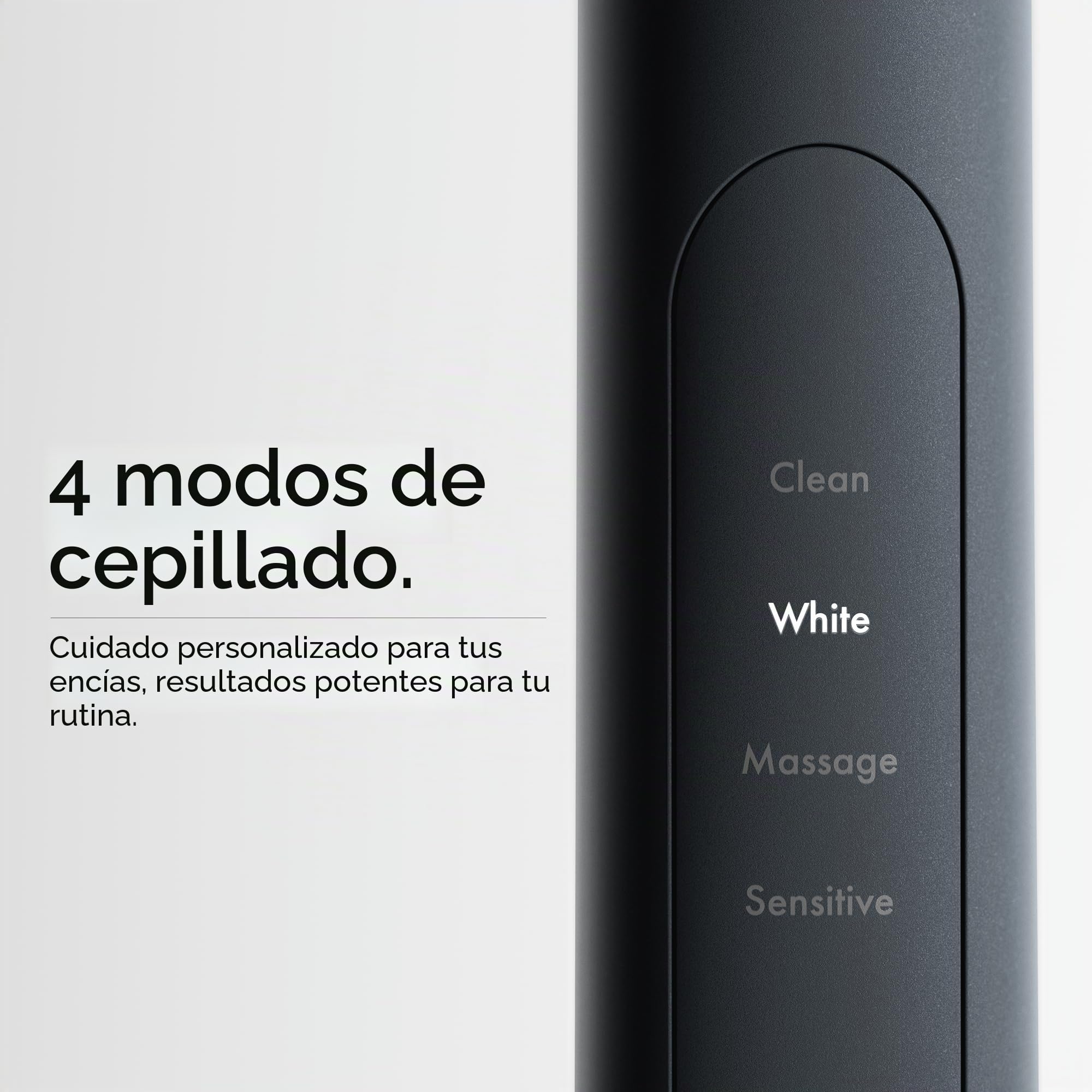 Cepillo de Dientes Eléctrico Ordo Sonic Tecnología Inteligente Avanzada con 4 Modos de Cepillado Batería Recargable Rápida y Elemento de Pulido de Silicona Cargador USB Para Adultos Negro Gris Carbón