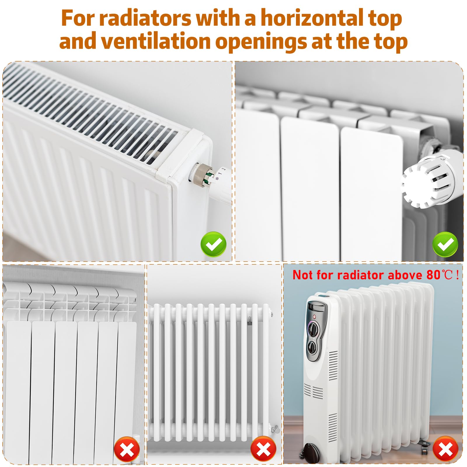 Heizkörper Ventilator Heizungslüfter, Lüfter für Heizkörper Verbesserung der Wärmeverteilung, Energieeinsparung 2 Modi Heizungsventilator (1 Stück, Weiß)