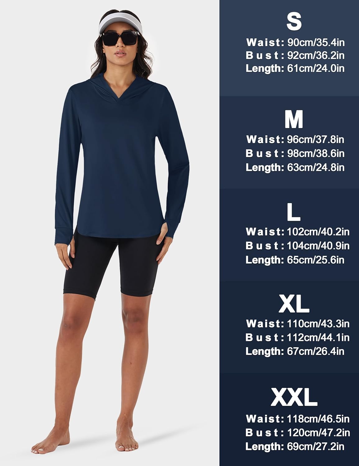 TACVASEN Women's UPF 80+ UV Protection Hoodie Lightweight Long Sleeves Quick Dry Fishing Running Workout Shirt Outdoor - Image 6