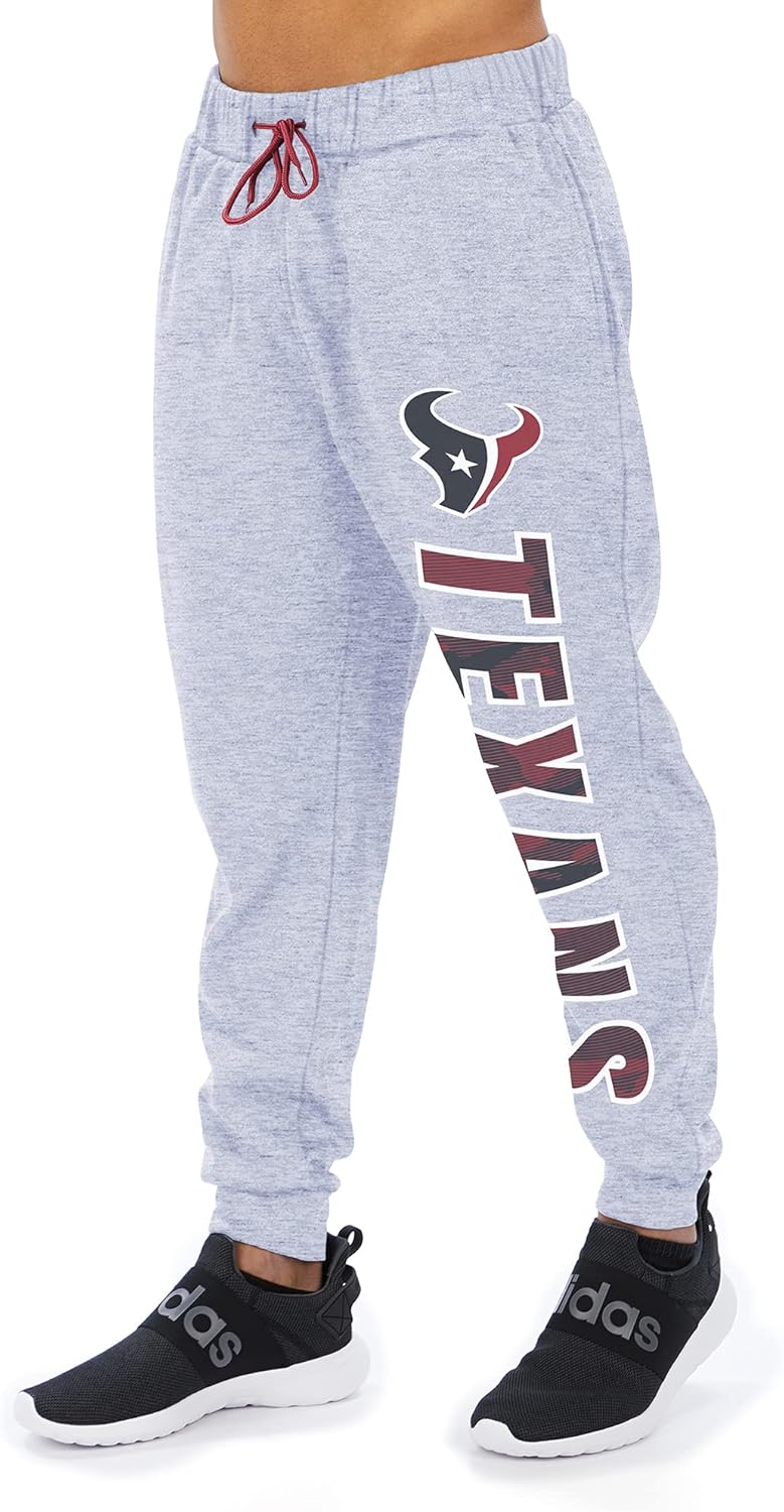 Zubaz Men's NFL Heather Gray Jogger with Camo Lines Graphic